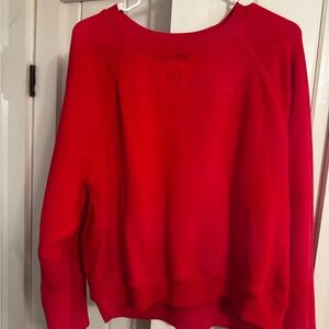 Pure Barre Vibrant Red Crew Neck Sweater